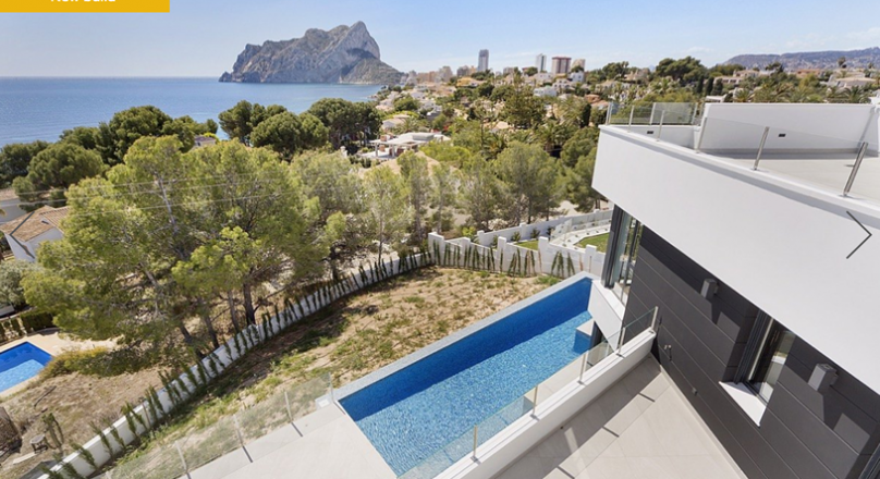 Modern luxury villa newly built with sea views in Les Bassetes Calpe